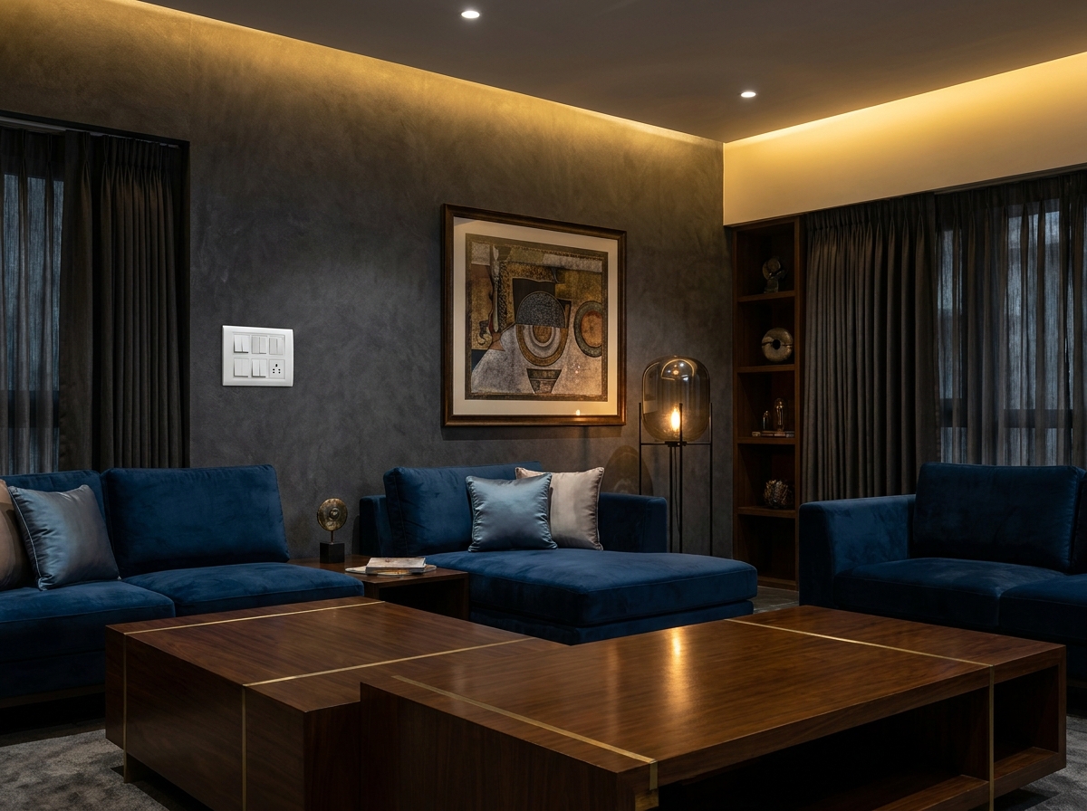 Kaplin in living room