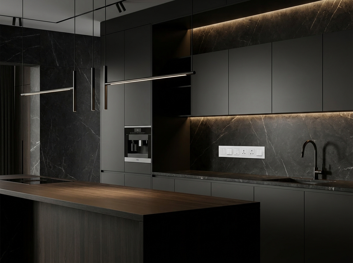 Kaplin in kitchen